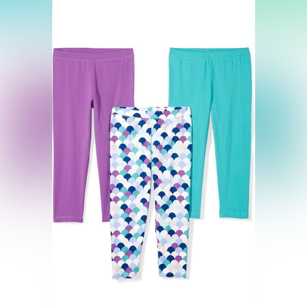 Amazon Essentials Toddlers' Cropped Leggings (Spotted Zebra), Multipacks…